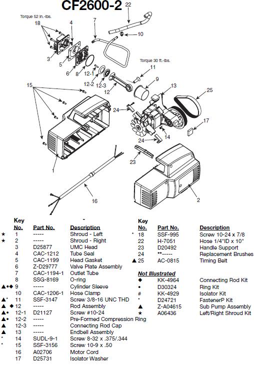 Devilbiss CF2600-2 Pump Breakdown